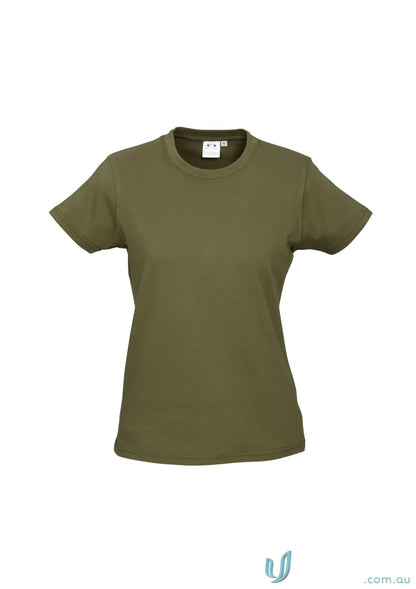 Olive green Ladies Southport Tee ice short sleeve tee from t10022 biz collection