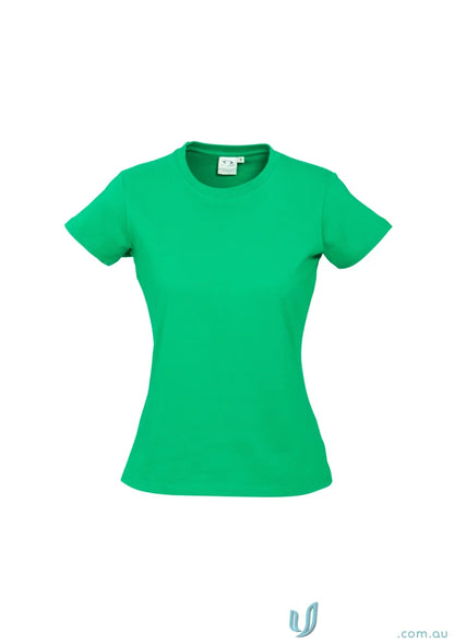 Vibrant green Ladies Southport Tee from t10022 biz collection, ice short sleeve tee for ladies