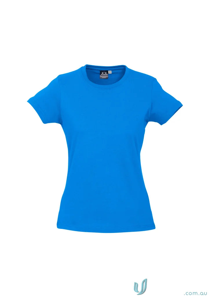 Ladies Southport Tee in vibrant blue from t10022 Biz Collection ice short sleeve tee