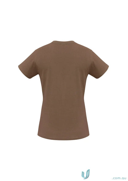 Plain brown Ladies Southport Tee from T10022 Biz Collection, ice short sleeve tee for ladies