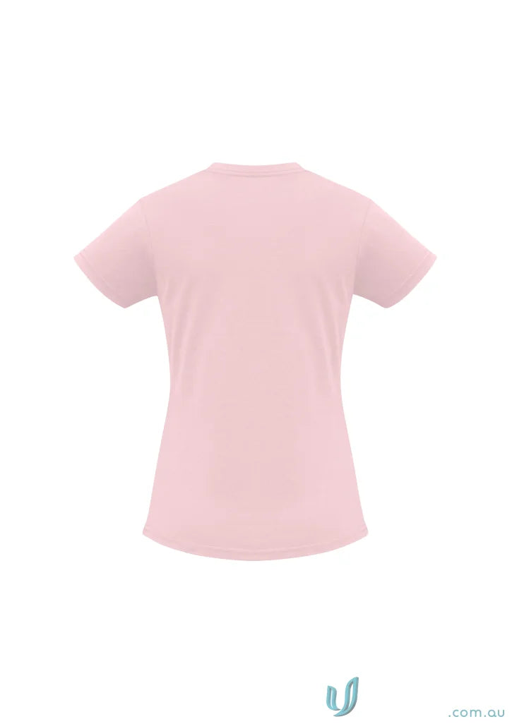 Plain light pink Ladies Southport Tee from t10022 Biz Collection, ice short sleeve tee