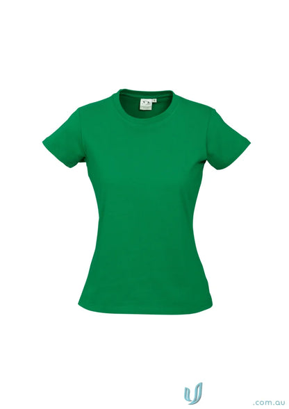 Vibrant green Ladies Southport Tee from t10022 Biz Collection, ice short sleeve tee