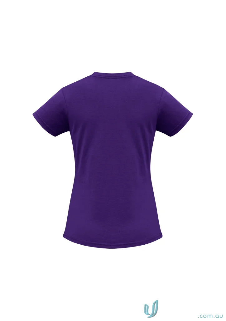Ladies Southport Tee t10022 biz collection ice short sleeve tee in plain purple