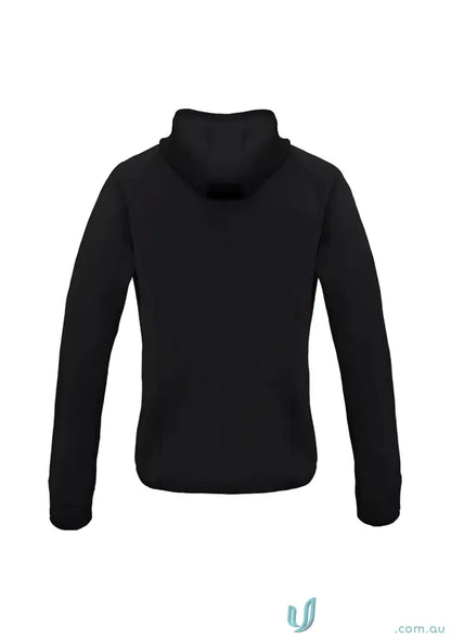 Ladies stealth hoodie from Biz Collection women’s stealth jacket j515l, black hooded sweatshirt