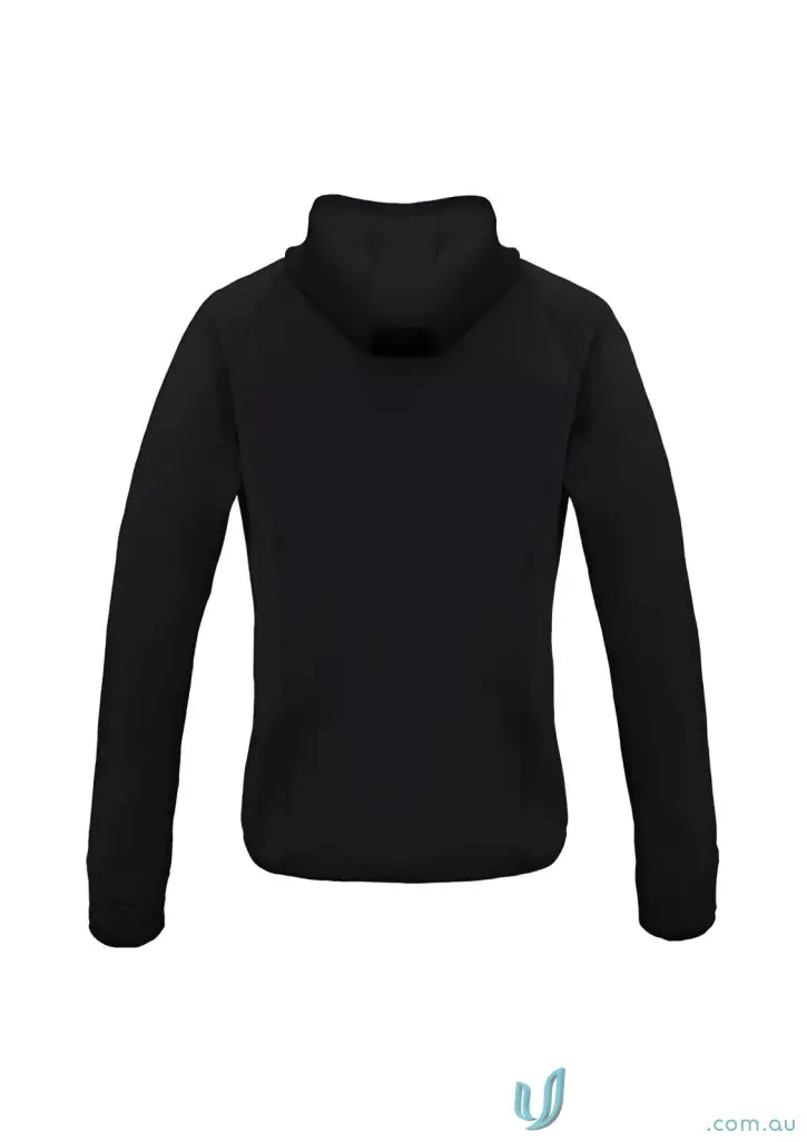 Ladies stealth hoodie from Biz Collection women’s stealth jacket j515l, black hooded sweatshirt