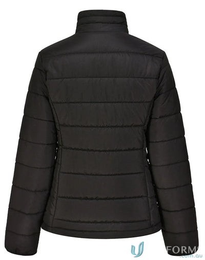Black quilted puffer jacket from Winning Spirit Ladies 3D Cut Sustainable Insulated Puffer, recycled PET