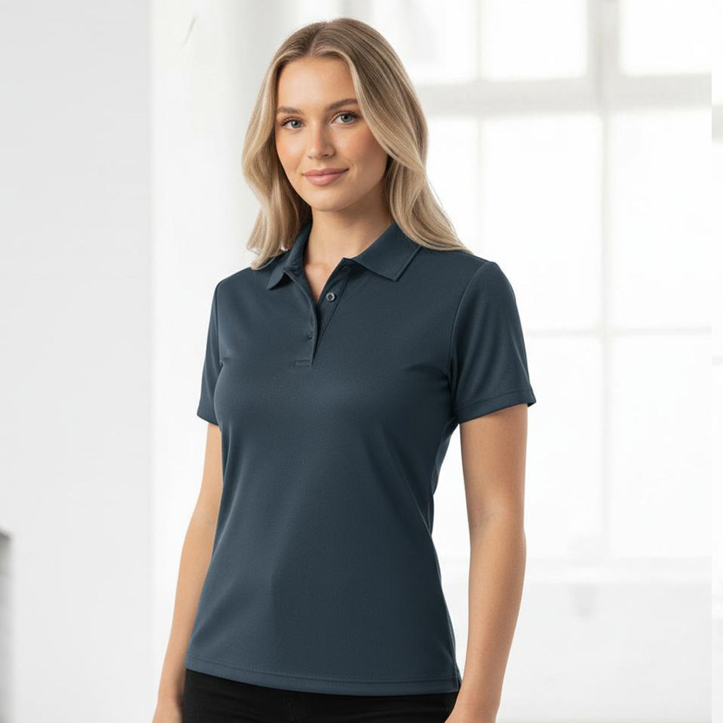 Ladies Sustainable Jacquard Knit Polo - Polo