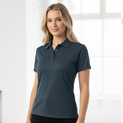 Ladies Sustainable Jacquard Knit Polo - Polo
