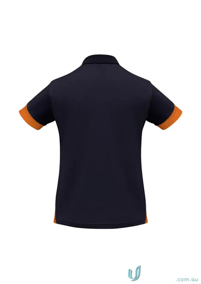 Ladies Talon Polo in navy and orange perfect blend of biz cool style