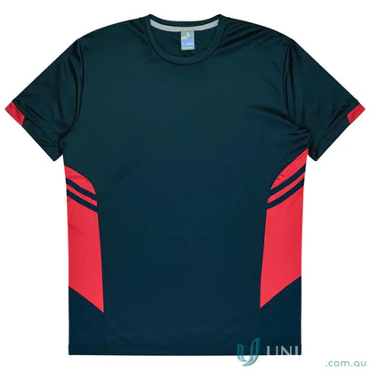 Black and red Ladies Tasman Tee athletic t-shirt made from comfy fabric for workouts or workwear