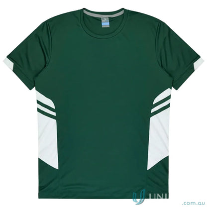 Ladies Tasman Tee green and white athletic t-shirt made of comfy fabric perfect for uniforms or workwear