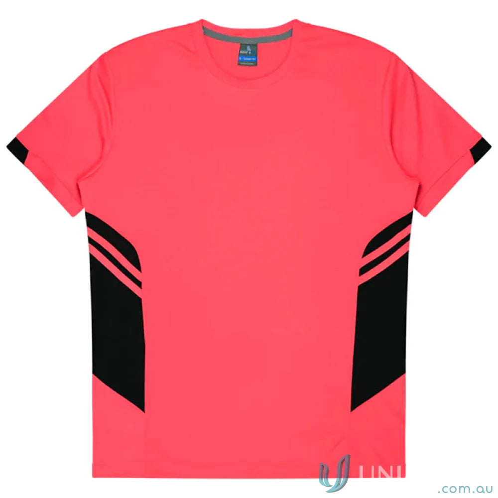Red and black Ladies Tasman Tee athletic shirt made from comfy fabric, perfect workwear or uniforms