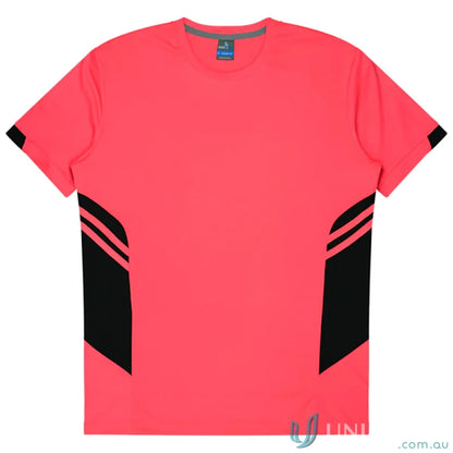 Red and black Ladies Tasman Tee athletic shirt made from comfy fabric, perfect workwear or uniforms