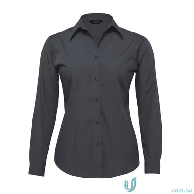 Ladies The End on End shirt in sleek dark gray tapered fit