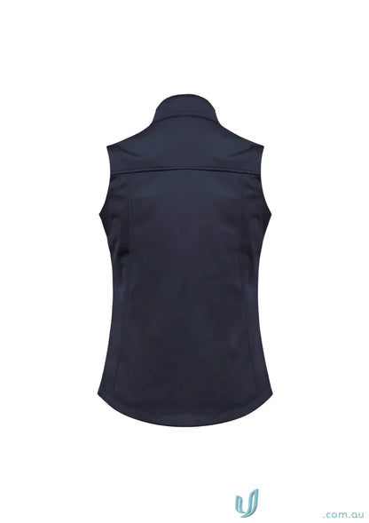 Ladies U:Tech SoftShell Vest in dark blue, stylish women’s softshell vest j29123