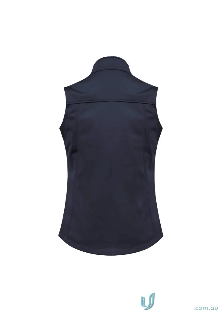 Ladies U:Tech SoftShell Vest in dark blue, stylish women’s softshell vest j29123