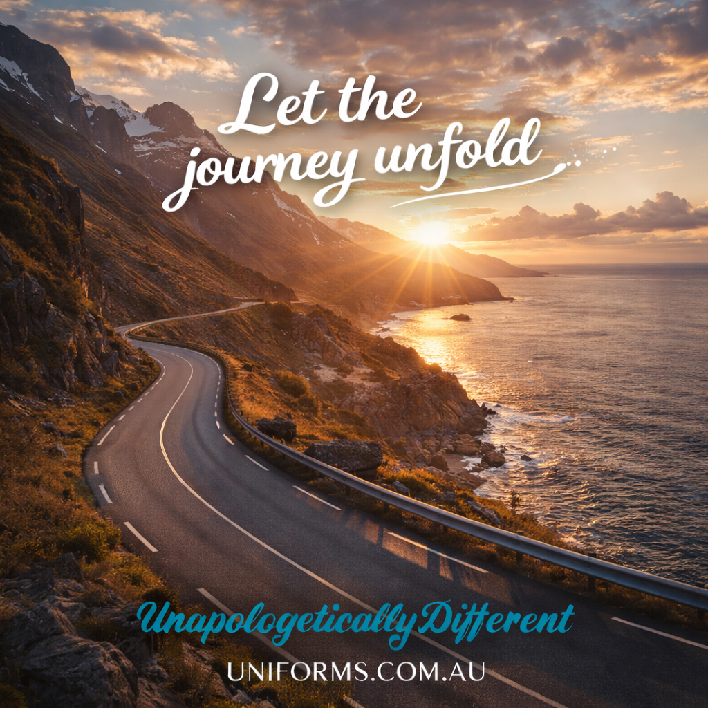 Ladies ultrafine cotton polo on winding coastal road at sunset