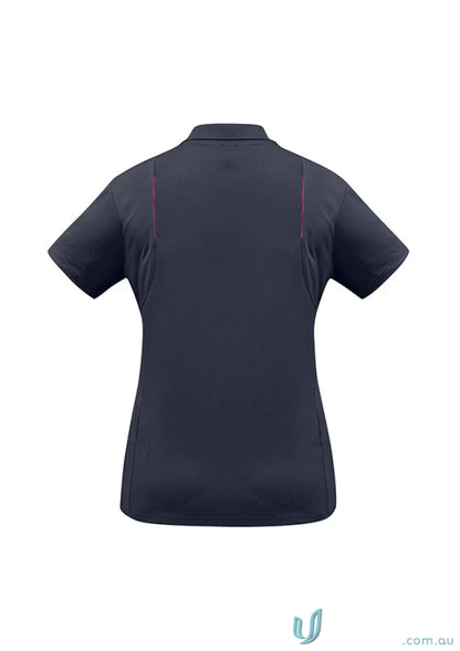 Dark polo shirt from Ladies United Polo biz collection in sports interlock fabric