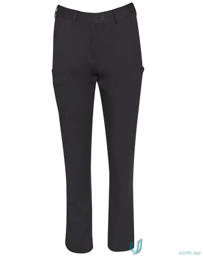 Black slim-fit ladies utility cargo pant m9480 with side pockets for a winning spirit
