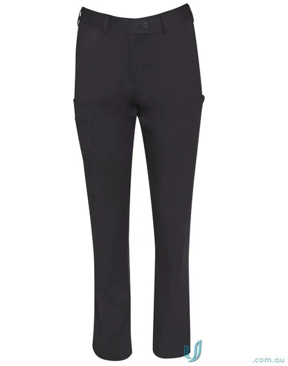Black slim-fit ladies utility cargo pant m9480 with side pockets for a winning spirit