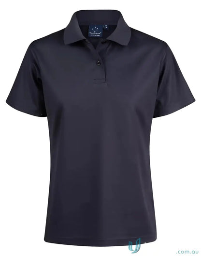 Dark blue Ladies Verve Polo made with cooldry® polyester mini fabric for comfy style