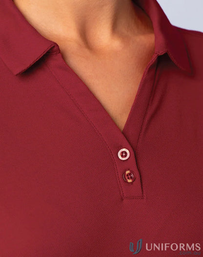 Ladies Victory TRUEDRY Maroon Polo Shirt made from CoolDry Polyester for ultimate comfort