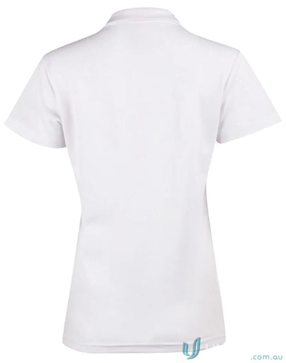 White ladies victory truedry polo shirt made of cooldry polyester for your sporty style
