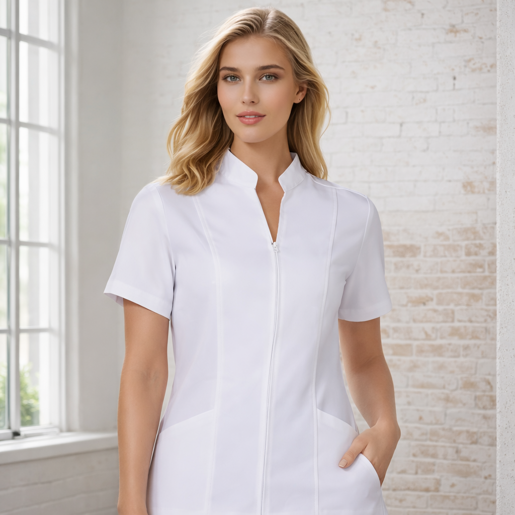 Ladies Full Zip Front Tunic