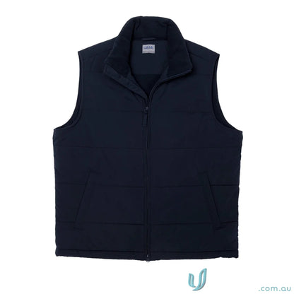 Navy blue fleece vest from Legacy Vest collection ideal for uniforms and workwear