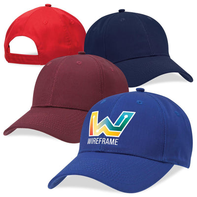 Legend 4009 poly viscose cap with colorful wireframe logo and embroidered eyelets