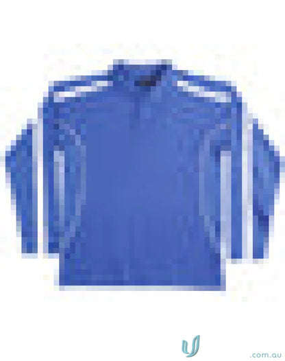 Blue long-sleeved polo shirt from Legend Air L/S Polo, perfect for dry fashion long sleeve polo fans