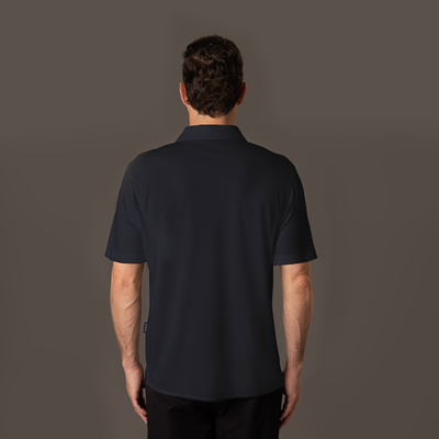 Liberty 5010s shirt in dark navy with Ice-Cool fabric and self-fabric collar
