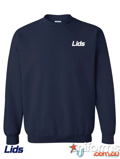 Navy blue sweatshirt from LIDS LHC EMB adult uniforms, perfect workwear choice