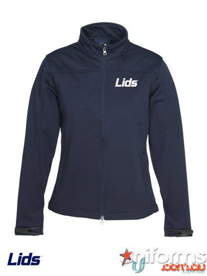 Navy blue zip-up jacket perfect for uniforms or casual shell wear from LIDS LHC EMB