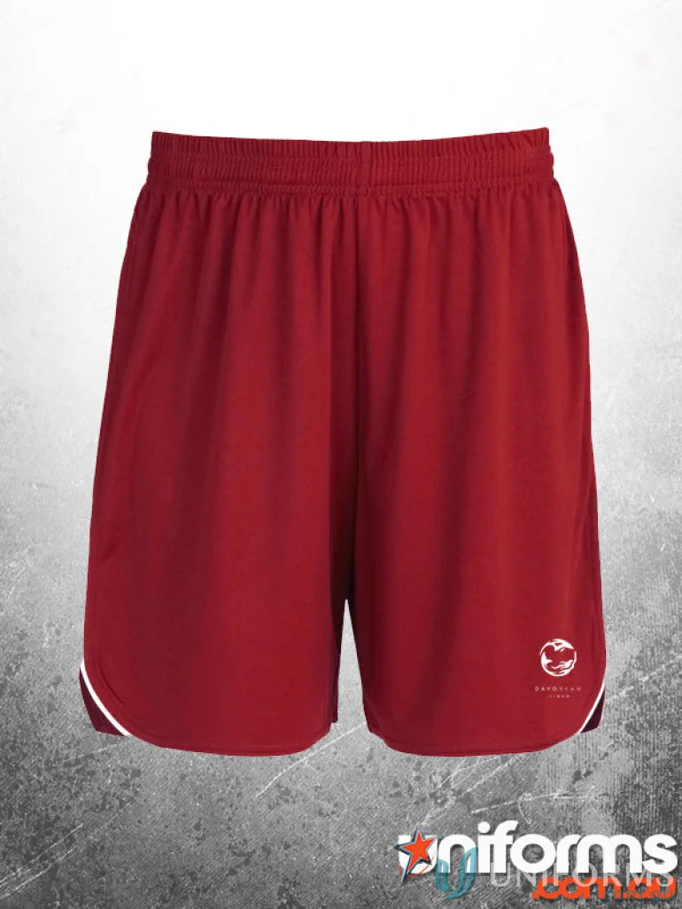 Maroon athletic shorts from LIFEGUARD EM-W, perfect for workwear or uniforms