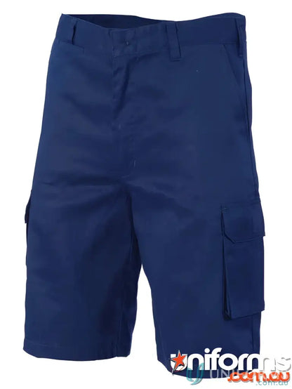 Navy blue lightweight cool-breeze cotton cargo shorts for hot summer days