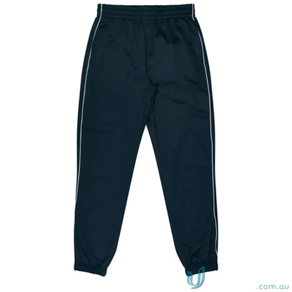 Liverpool Kids Track Pants in dark blue with white stripes, perfect for school uniforms