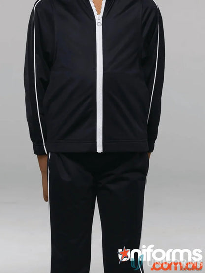 Liverpool Kids Pants with black tracksuit and white stripes, perfect for kids’ uniforms