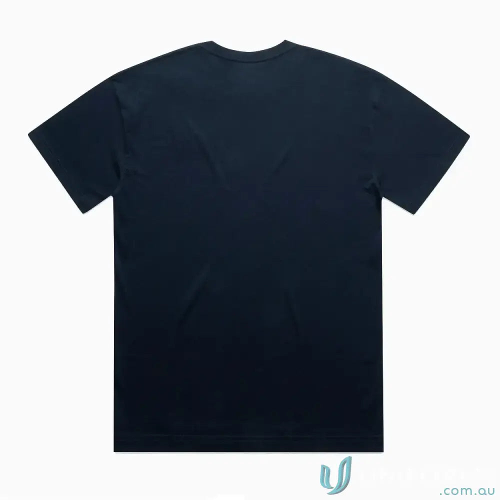 Dark blue men’s street tee with wide neck ribbing from Lob Oversize Tee
