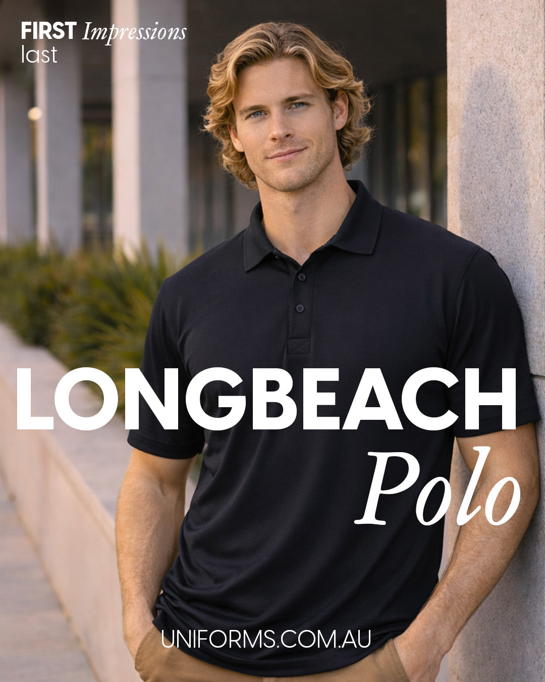 Black Longbeach polo shirt from ps39 Longbeach Polo in winning spirit cotton