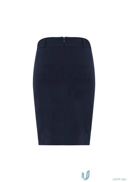 Navy blue pencil skirt from the Loren Stretch Skirt collection by Biz Collection Loren
