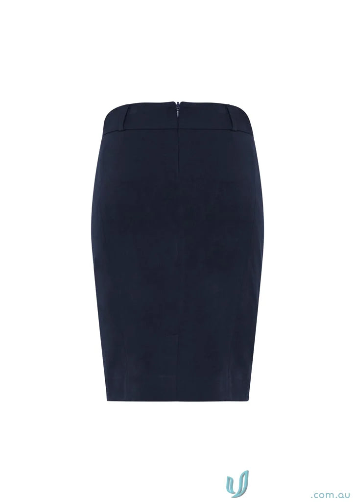 Navy blue pencil skirt from the Loren Stretch Skirt collection by Biz Collection Loren