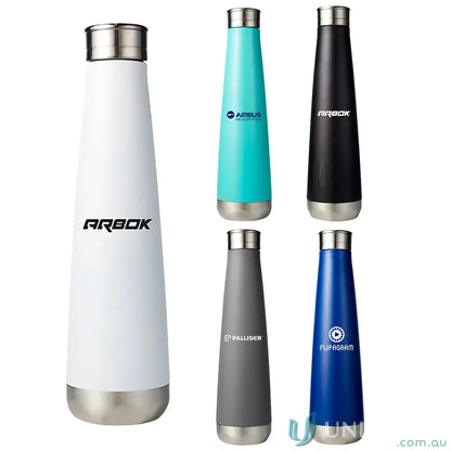 Assorted stainless steel double-walled vacuum insulated water bottles for everyday use