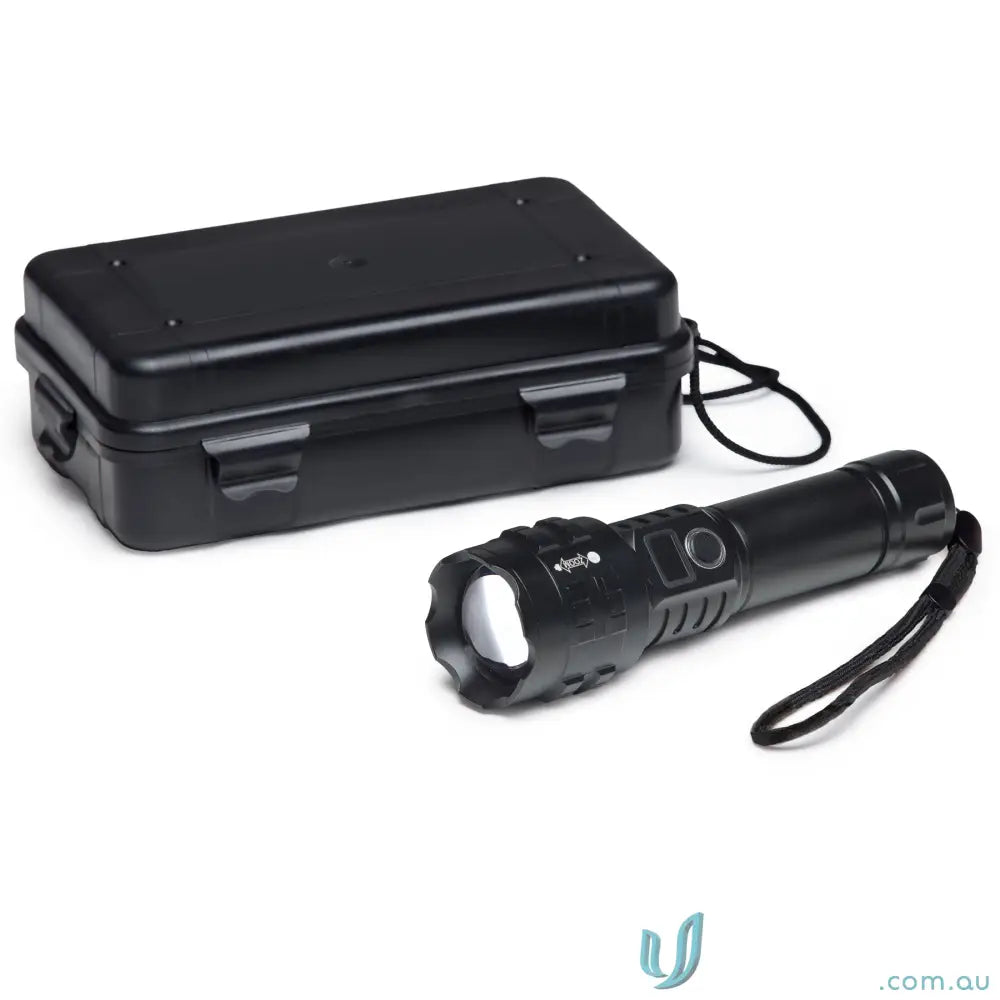Black LuminaPro 15W XHP70 LED Torch with Carrying Case for powerful lighting