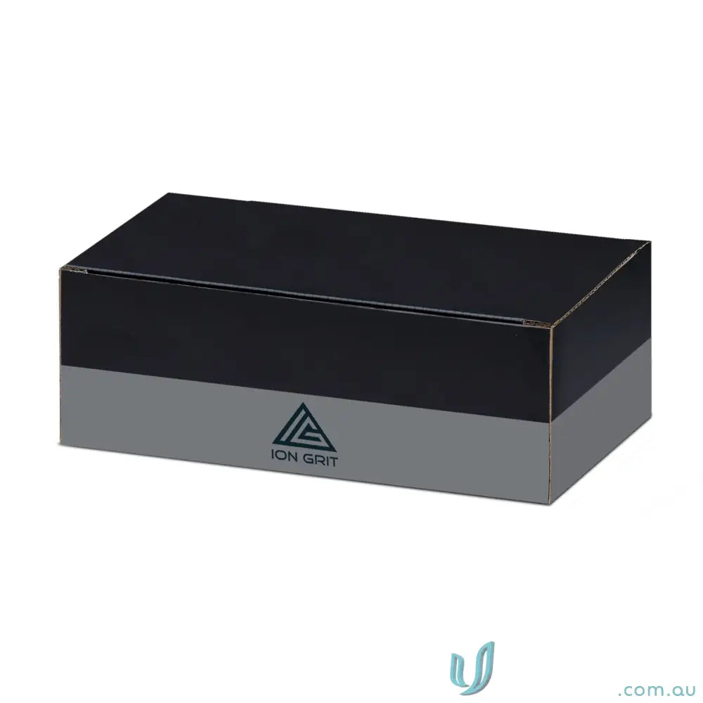 Black gray box with ION GRIT for LuminaPro 15W XHP70 LED Torch featuring XHP70 LED