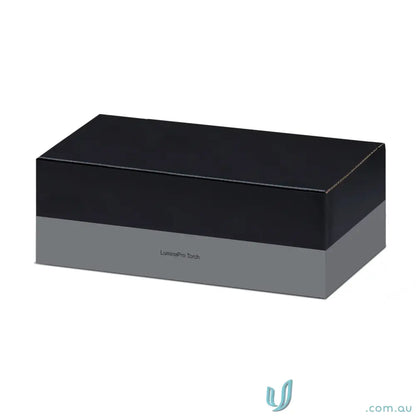 Gift box with glossy black lid and matte gray base for LuminaPro 15W XHP70 LED Torch