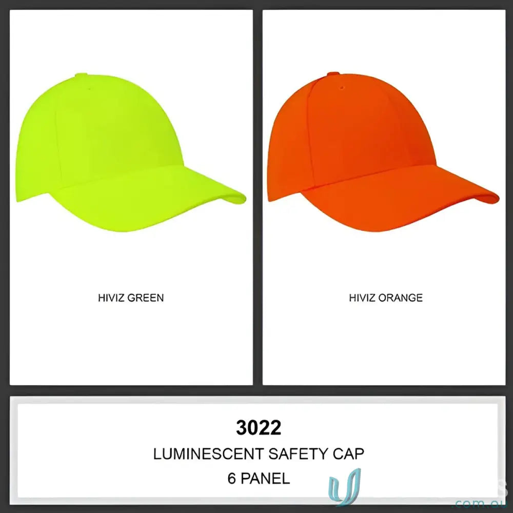 Luminescent safety cap for high visibility safety gear in low light conditions
