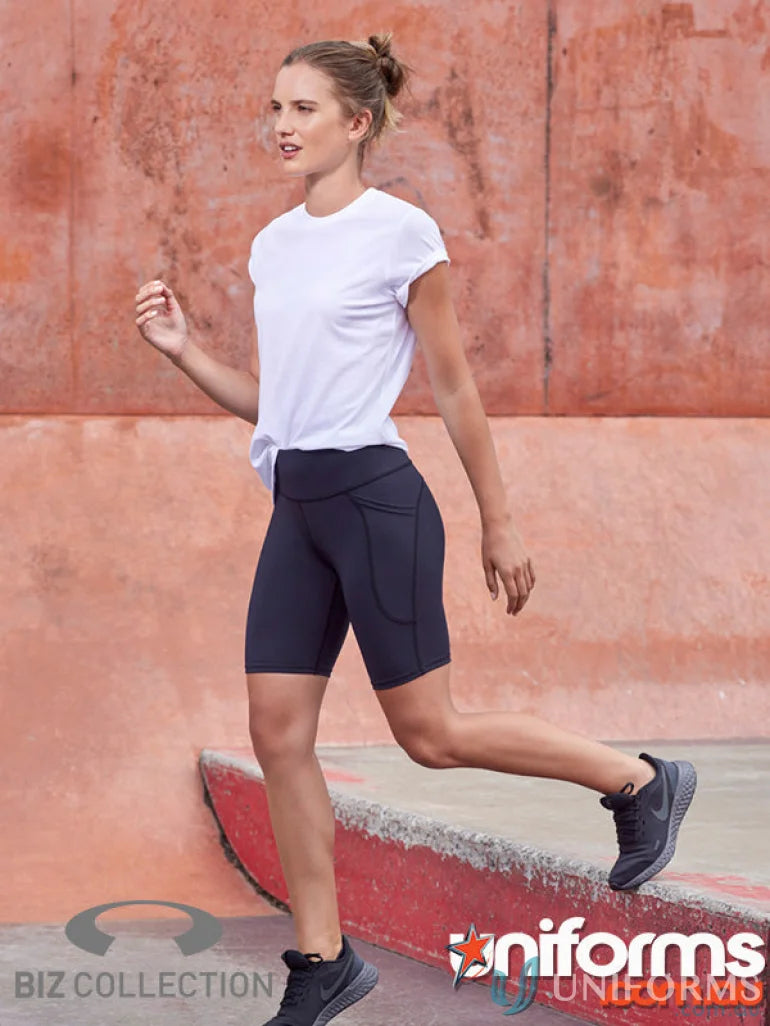 Woman wearing Luna Bike Short in stylish active industries athletic apparel preview