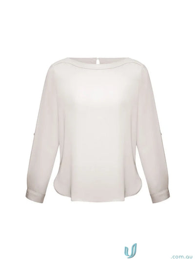 Womens Madison Boatneck Blouse in finely stitched style with comfortable mechanical stretch fabric