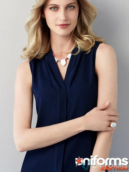 Madison Sleeveless Blouse with sleeveless design for a professional look